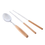 Maxbell Stainless Steel Chopsticks Soup Spoon Set Camping Cutlery Set with Carry Bag