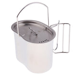 Maxbell Stainless Steel Portable Water Mug Coffee Cup Cooking Pot with Folding Handle for Outdoor Camping