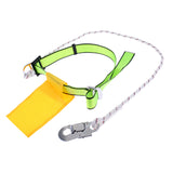 Maxbell Outdoor Climbing Safety Harnesss Rope with Metal Buckle Fall Protection Gear for Rappelling