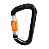 Maxbell 28KN Aluminum Screw Locking Carabiner Hook for Rescue Outdoor Rock Climbing Rappelling Exploring Black