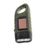 Maxbell Hand-crank Flashlight Portable 3LED Torch Light for Outdoor Climbing Hiking 12.5 x 4.5 x 2.5cm