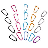 Maxbell 20 PCS 2.36" Aluminum Carabiner D Shape Buckle, Keychain Clip, Spring Snap Key Chain Clip Hook Buckle (Random Color)