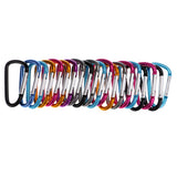 Maxbell 20 PCS 2.36" Aluminum Carabiner D Shape Buckle, Keychain Clip, Spring Snap Key Chain Clip Hook Buckle (Random Color)