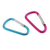 Maxbell 20 PCS 2.36" Aluminum Carabiner D Shape Buckle, Keychain Clip, Spring Snap Key Chain Clip Hook Buckle (Random Color)