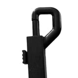 Maxbell 2 Pieces Durable Black Plastic Swivel Snap Hook with Split Ring for Outdoor Backpack Bag Webbing Strap Keyring