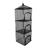 Maxbell Multifunctional Collapsible 4 Layer Mesh Storage Basket Organizer Holder Dry Net Shelf Rack for Outdoor Camping Travel