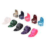 Maxbell Pack of 10 Celluloid Guitar Finger Picks + Thumb Picks Plectrums Stage Accessory