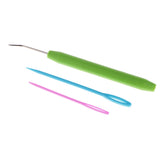 Maxbell 2 Pieces Plastic Needles and Knitting Loom Hook Crochet Hook Set Knitting Craft