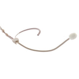 Maxbell Wired Dual Ear Hook Headworn Unidirectional Microphone Condenser MIC Beige 3.5mm Plug Mic