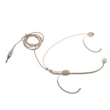 Maxbell Wired Dual Ear Hook Headworn Unidirectional Microphone Condenser MIC Beige 3.5mm Plug Mic