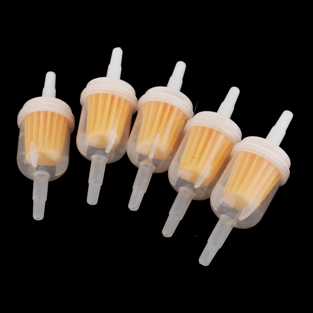 Maxbell 10pcs Universal Motorcycle Inline Gas Oil Fuel Filter for 1/4'' 5/16'' Fuel Line