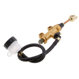 Maxbell Motorcycle Rear Hydraulic Brake Master Cylinder with Reservoir Gold