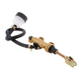 Maxbell Motorcycle Rear Hydraulic Brake Master Cylinder with Reservoir Gold