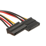 Maxbell Molex To 2 SATA Dual Power Y Splitter Adapter Cable Lead 2 Way 4 Pin-15 Pin