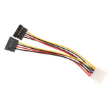 Maxbell Molex To 2 SATA Dual Power Y Splitter Adapter Cable Lead 2 Way 4 Pin-15 Pin