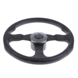 Maxbell Boat Steering Wheel Aluminum 13.4" 3/4" Marine Yacht Sport Wheel & Hub Black