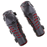 Maxbell Knee Pads, Adjustable PE Long Leg Sleeve Gear Crashproof Antislip Protective Shin Guards for Motorcycle Mountain Biking-1 Pair Red