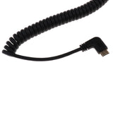 Maxbell 1Pcs/Lot HDMI A Male to Left Angle HDMI A Male Spiral Coiled Cable Cord 1080p for SLR Camera