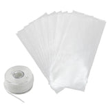 Maxbell 50pcs Carp Fishing PVA Water Dissolve Bag 7x19cm & Water Dissolve String Specially made for Carp fishing bait throwing