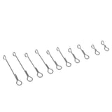 Maxbell 10pcs Fish Skull Articulated Shank Fish Spine DIY Fly Tying Tool 5 Sizes