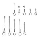 Maxbell 10pcs Fish Skull Articulated Shank Fish Spine DIY Fly Tying Tool 5 Sizes