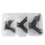 Maxbell 30pcs 3-Way Barrel Swivel Ball Bearing Swivel Fishing Line Rolling Snap Strong material Smooth and reliable