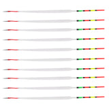 Maxbell 10pcs Plastic Fishing Sliding Floats Drift Tube Long Float Slips Fishing Indicator with Great Buoyancy