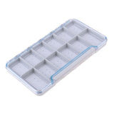 Maxbell Plastic Slim Waterproof Fly Fishing Tackle Box Flies Case Storage 18.7x10.2x1.7 cm/7.4x4.0x0.7 inch