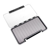 Maxbell Fly Fishing Box Plastic Box Slit Silicone Component Slim Box Transparent Lid