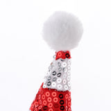 Maxbell Adjustable Pet Dog Puppy Cat Shiny Red White Striped Christmas Santa Hat for Pets Winter Party Clothes Xmas Costume Dress Up Size S