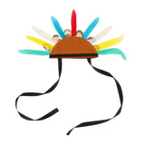 Maxbell Indians Style Pet Feather Hat Wedding Party Costume Headwear Cosplay Accessories for Cats Dogs