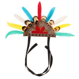 Maxbell Indians Style Pet Feather Hat Wedding Party Costume Headwear Cosplay Accessories for Cats Dogs