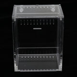 Maxbell Small Acrylic Clear Pet Reptiles Box Breeding Feeding Tanks Container 10.5x8.5x6cm