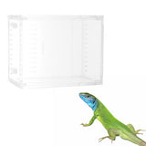 Maxbell Small Acrylic Clear Pet Reptiles Box Breeding Feeding Tanks Container 10.5x8.5x6cm