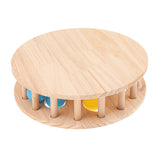 Maxbell Cat Intelligence Toy Round Treasure Chest Wooden Pet Claw Board with Ball