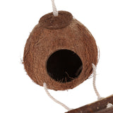 Maxbell Natural Coconut Shell Bird Nest House for Pet Parrot Budgies Parakeet Cockatiels,Hamster Rat Gerbil Mice Cage Seed Feeder Toy Nesting Box,Cage Accessories