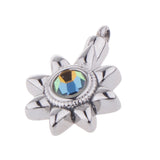 Maxbell Rainbow Crystal Sunflower Pendant Cremation Jewelry For Ashes Urn Necklace