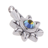 Maxbell Rainbow Crystal Sunflower Pendant Cremation Jewelry For Ashes Urn Necklace