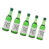 Maxbell Set Of 5 Pieces Miniature Shochu Bottles Model for Dollhouse Kitchen Foods Accessories