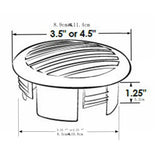 Maxbell 1 X 3 1/2 Inch ABS Plastic Marine Boat Air Vent - White