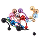 Maxbell 12 Pcs Body Jewelry Petite Belly Button Navel Ring 14g Stainless Steel Curved Barbells