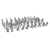 Maxbell 100 Pieces 2cm Realistically Battlefield Plastic Toy Soldier Figures Army Men Accessories -Black