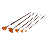 Maxbell Set 9 Size Fan Shape  Brushes Pen for Oil Acrylic Water Painting Artist Wooden Handle