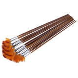 Maxbell Set 9 Size Fan Shape  Brushes Pen for Oil Acrylic Water Painting Artist Wooden Handle