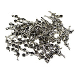 Maxbell 50 Piece Silver Mini Alloy Hollow Cheerleaders Shape Charms Pendants DIY Jewelry Making Findings