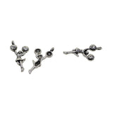 Maxbell 50 Piece Silver Mini Alloy Hollow Cheerleaders Shape Charms Pendants DIY Jewelry Making Findings