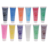 Maxbell 12pcs Kids Children Safe Non-toxic Finger Painting Face Body Paints Washable for DIY Art Craft Party Game Toys