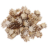 Maxbell 100 Pieces Mini Cut Hand Shapes Blank Wood Unfinished Wood Pieces for DIY Arts Crafts, Handmade Wedding Ornaments, Baby Shower Centerpieces