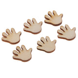 Maxbell 100 Pieces Mini Cut Hand Shapes Blank Wood Unfinished Wood Pieces for DIY Arts Crafts, Handmade Wedding Ornaments, Baby Shower Centerpieces