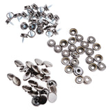 Maxbell 25 Set (75Pcs) Snap Button 3/8'' Screw Studs Fastener Socket for Canvas Boat Marine